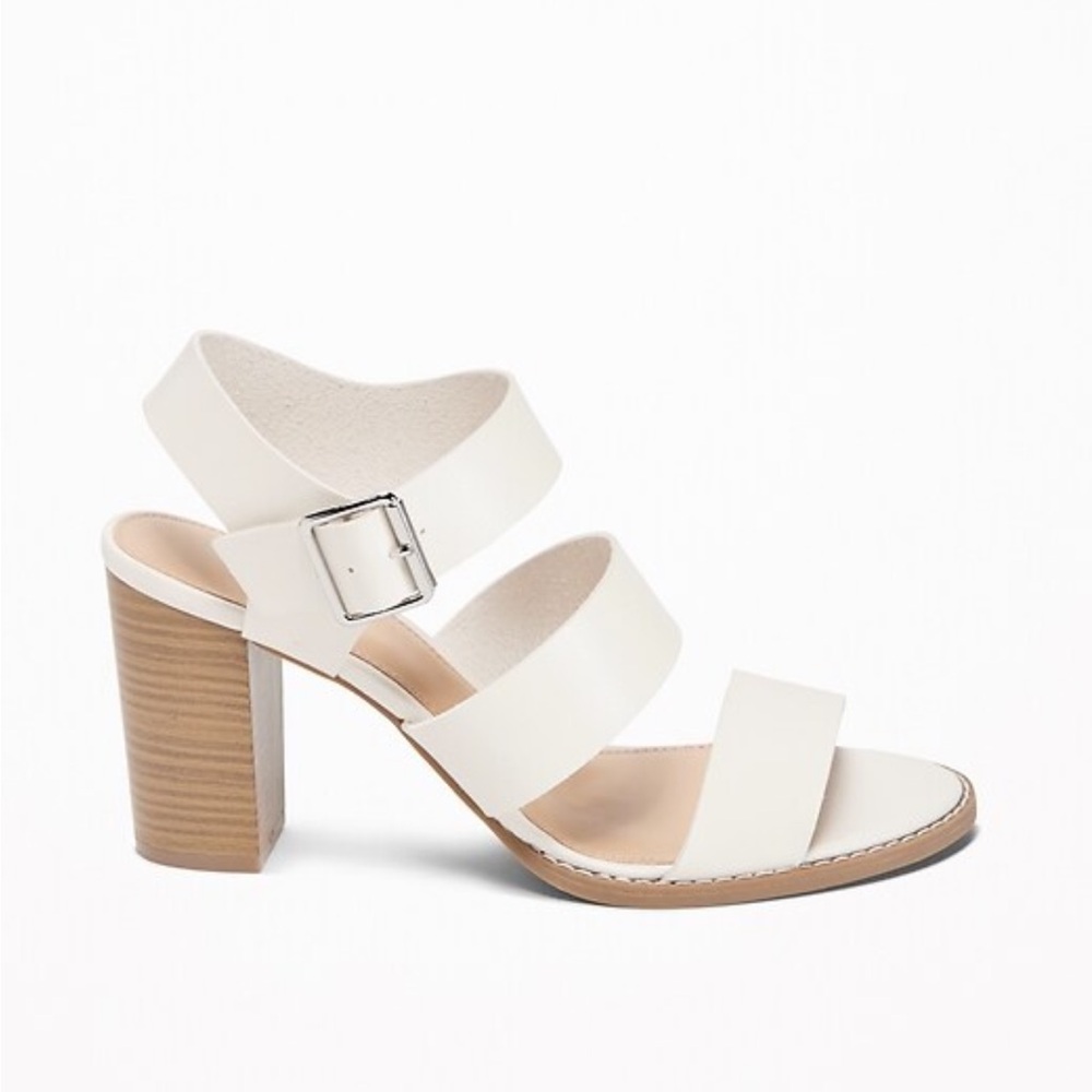 Women's White (bone) Strappy Sandal heels